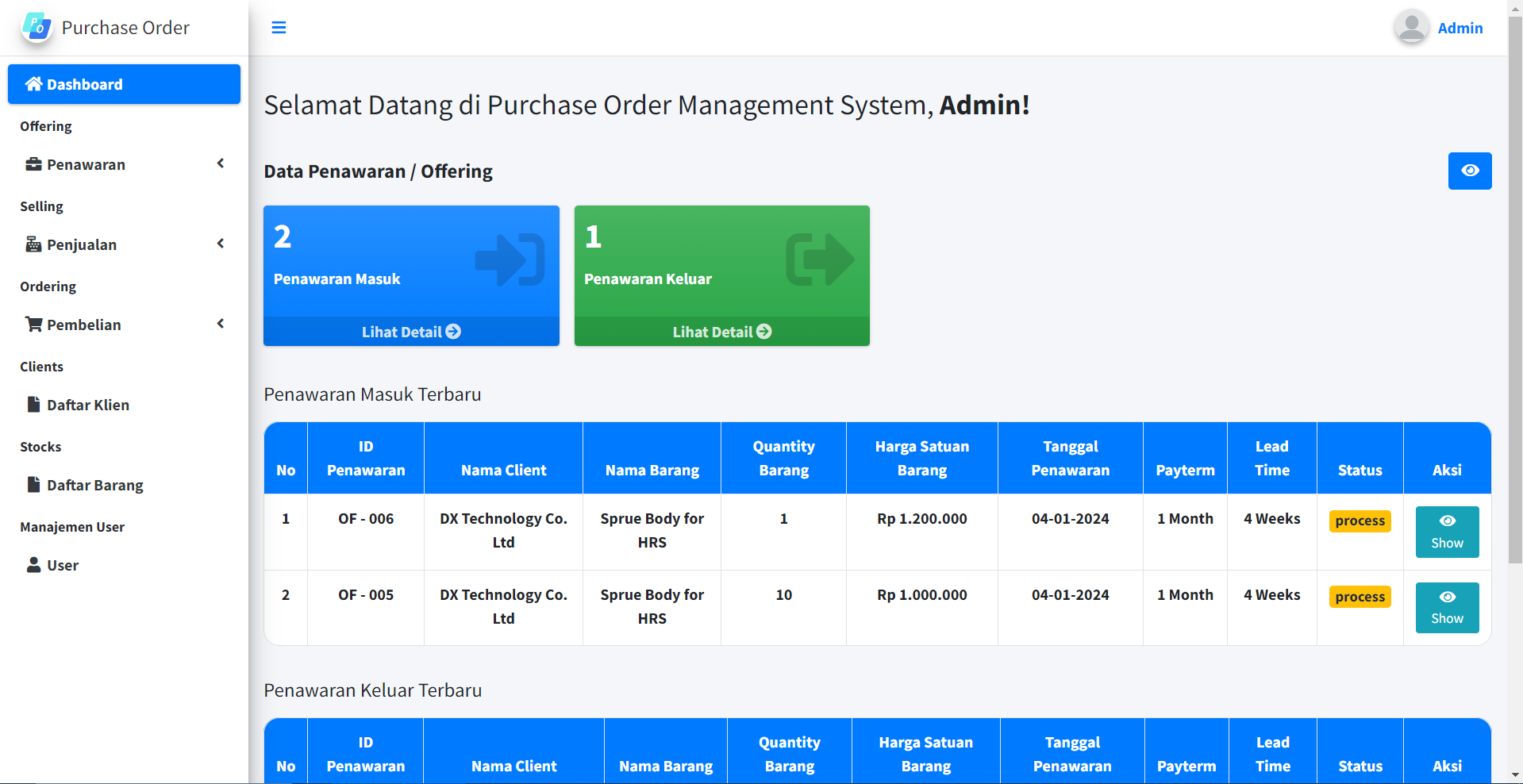 Purchase Order System